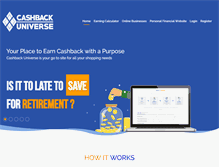Tablet Screenshot of cashbackuniverse.com